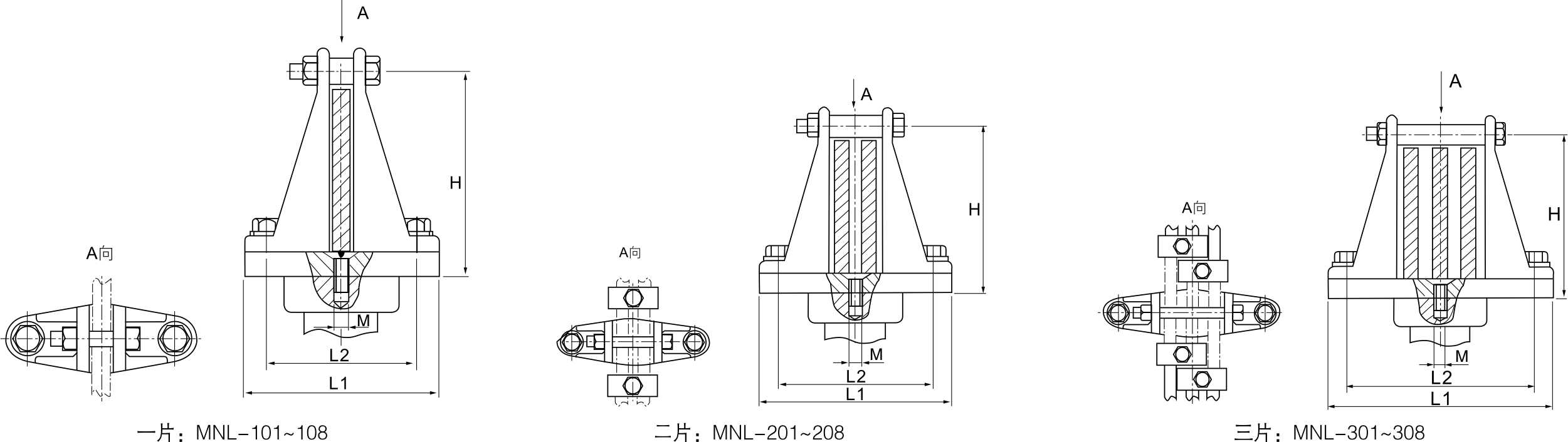 MNL户内母线牢靠金具（立放式）_变电金具_产品中心_五五世纪电气集团