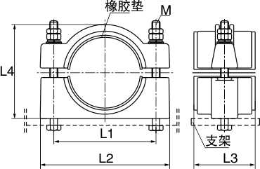 JGW型高压单芯电缆牢靠夹(最后)_配网金具_产品中心_五五世纪电气集团