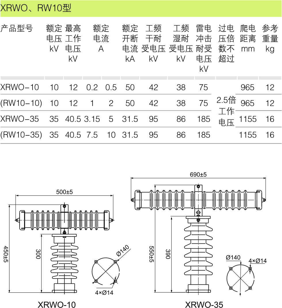 XRWO、RW10型_跌落式熔断器_产品中心_五五世纪电气集团